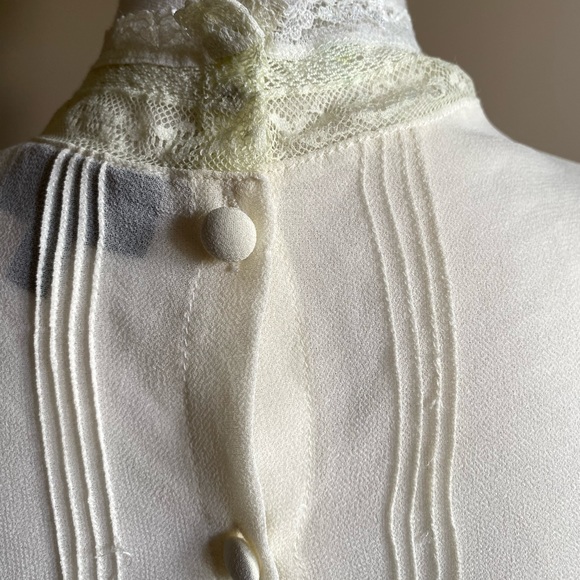 Top shop cream sleeveless high neck lace detail top 12 - Picture 4 of 5